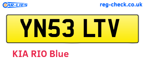 YN53LTV are the vehicle registration plates.