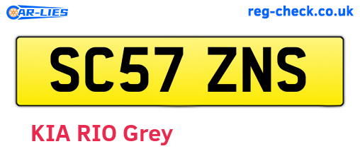 SC57ZNS are the vehicle registration plates.