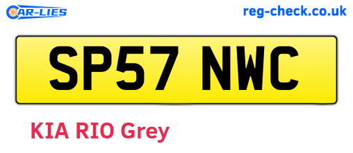 SP57NWC are the vehicle registration plates.