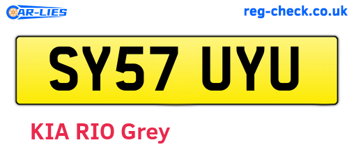 SY57UYU are the vehicle registration plates.