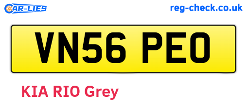 VN56PEO are the vehicle registration plates.