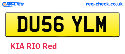 DU56YLM are the vehicle registration plates.