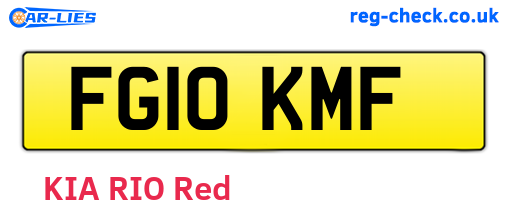 FG10KMF are the vehicle registration plates.