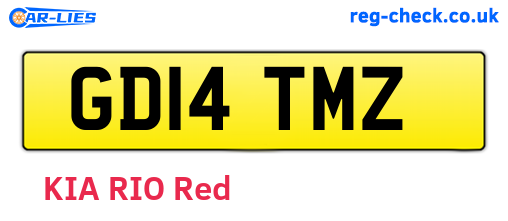 GD14TMZ are the vehicle registration plates.