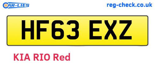HF63EXZ are the vehicle registration plates.