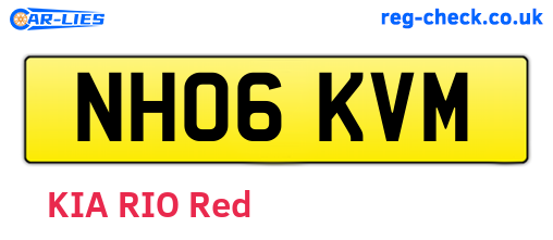 NH06KVM are the vehicle registration plates.