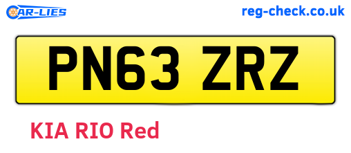 PN63ZRZ are the vehicle registration plates.