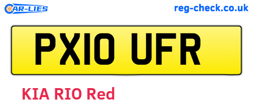 PX10UFR are the vehicle registration plates.