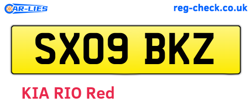 SX09BKZ are the vehicle registration plates.
