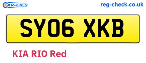 SY06XKB are the vehicle registration plates.