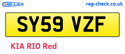 SY59VZF are the vehicle registration plates.