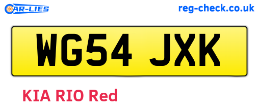 WG54JXK are the vehicle registration plates.