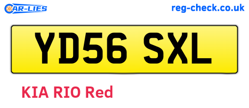 YD56SXL are the vehicle registration plates.