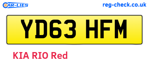 YD63HFM are the vehicle registration plates.