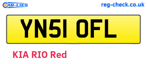 YN51OFL are the vehicle registration plates.