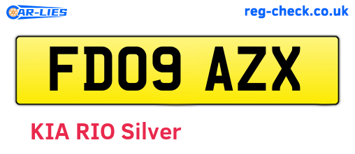 FD09AZX are the vehicle registration plates.
