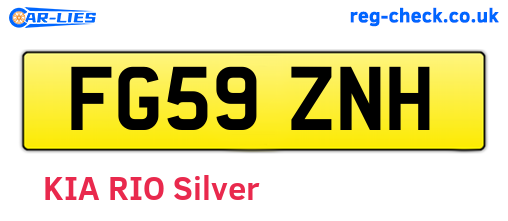 FG59ZNH are the vehicle registration plates.