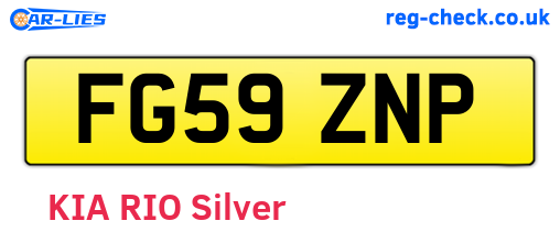 FG59ZNP are the vehicle registration plates.