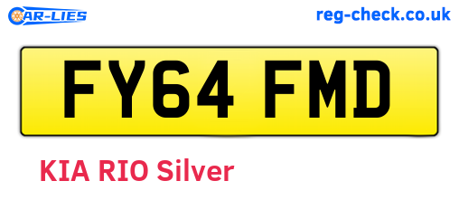 FY64FMD are the vehicle registration plates.