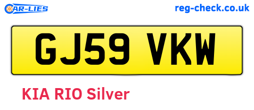 GJ59VKW are the vehicle registration plates.