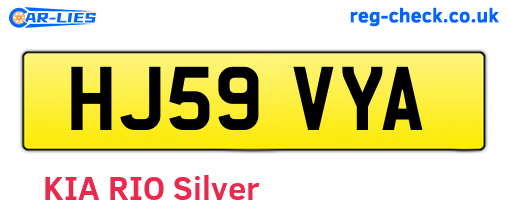 HJ59VYA are the vehicle registration plates.