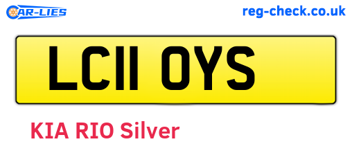 LC11OYS are the vehicle registration plates.