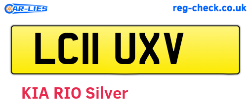 LC11UXV are the vehicle registration plates.