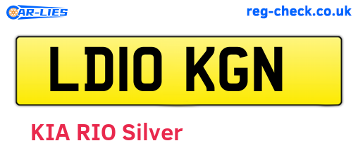 LD10KGN are the vehicle registration plates.
