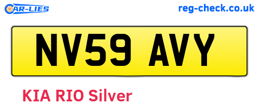 NV59AVY are the vehicle registration plates.