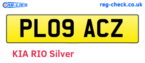 PL09ACZ are the vehicle registration plates.