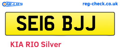 SE16BJJ are the vehicle registration plates.