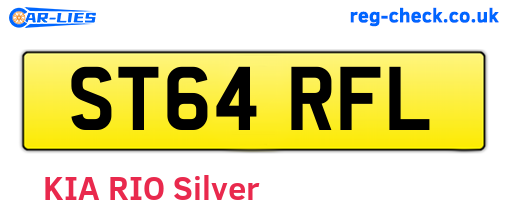 ST64RFL are the vehicle registration plates.