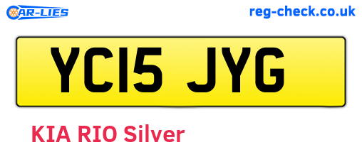 YC15JYG are the vehicle registration plates.