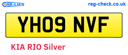 YH09NVF are the vehicle registration plates.