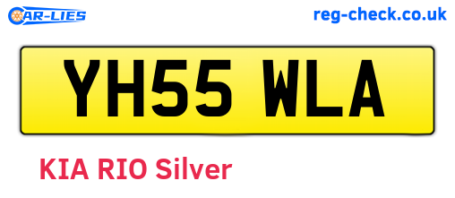 YH55WLA are the vehicle registration plates.