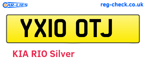 YX10OTJ are the vehicle registration plates.