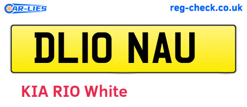DL10NAU are the vehicle registration plates.