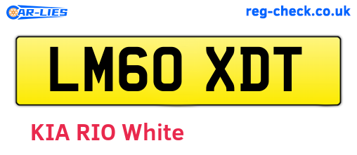 LM60XDT are the vehicle registration plates.