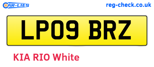 LP09BRZ are the vehicle registration plates.