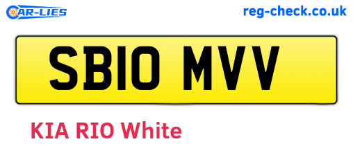 SB10MVV are the vehicle registration plates.