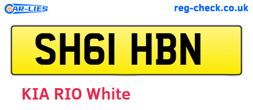 SH61HBN are the vehicle registration plates.