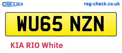 WU65NZN are the vehicle registration plates.