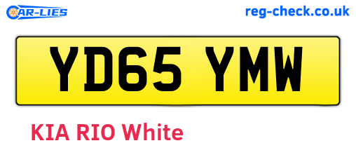 YD65YMW are the vehicle registration plates.
