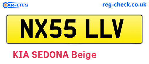 NX55LLV are the vehicle registration plates.