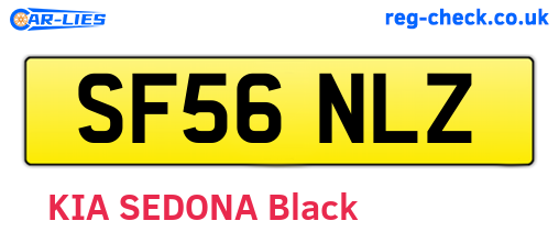 SF56NLZ are the vehicle registration plates.