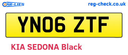 YN06ZTF are the vehicle registration plates.