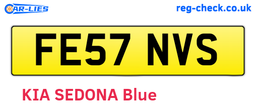 FE57NVS are the vehicle registration plates.