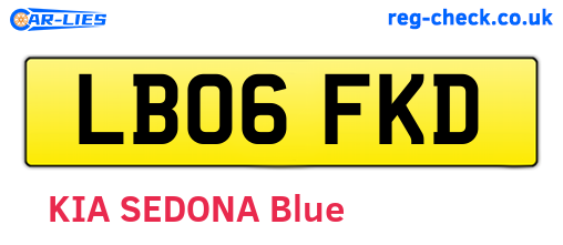 LB06FKD are the vehicle registration plates.