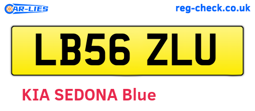 LB56ZLU are the vehicle registration plates.