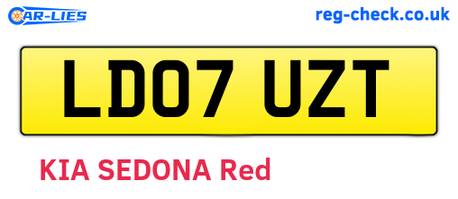 LD07UZT are the vehicle registration plates.